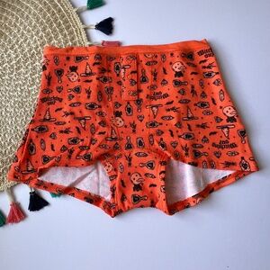 Victoria's Secret PINK Cotton Dorm Boyshort Panty Half Baked Witchy Print L NEW